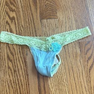 Victoria's Secret blue and green floral underwear Size XS